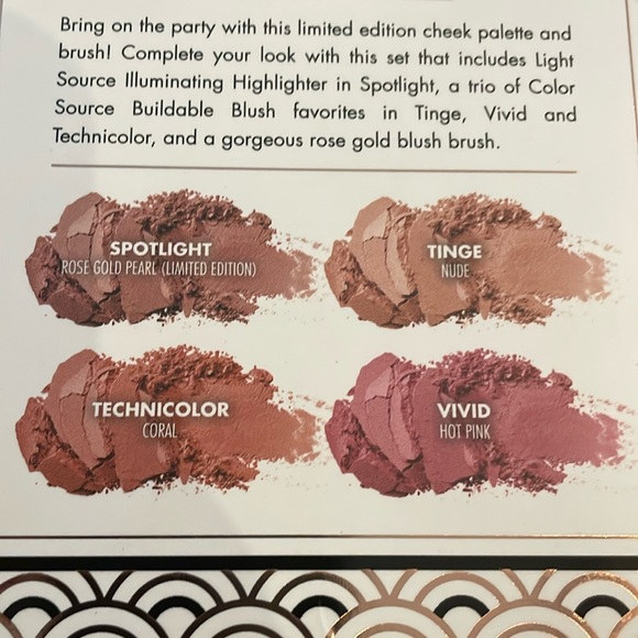 Lorac Cue the Confetti Highlighter and Blush Palette and Brush - Picture 5 of 5